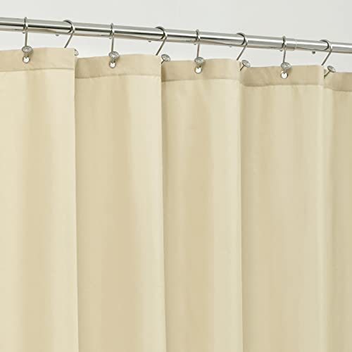 ALYVIA SPRING Stall Fabric Shower Curtain Liner Waterproof - Soft & Lightweight Long Stall Size Shower Curtain with Magnets, Machine Washable - 54x78, Cream