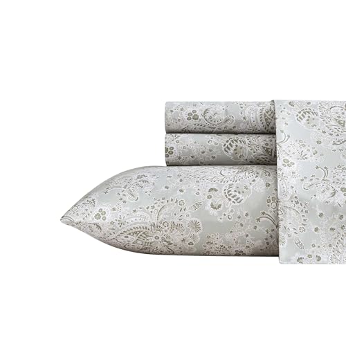 Wrangler - King Sheet Set, Silky & Lightweight Bedding Set, Paisley Home Decor, Oeko-Tex Certified (Prairieland Paisley Green, King)