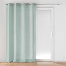 Douceur d'Intérieur, 140 x 240 cm Cloris Blue Woven Linen Look Eyelet Curtains