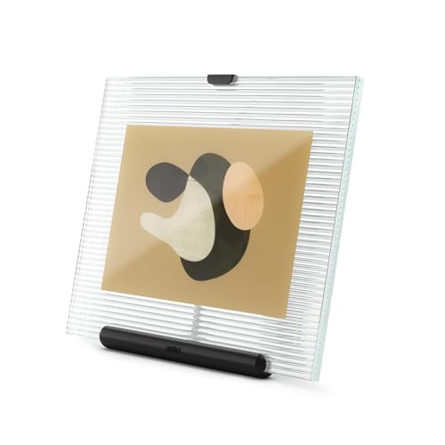 Umbra Flute 4x6 Inch Picture Frame, Black – Modern Minimalist Desk Frame for Photos