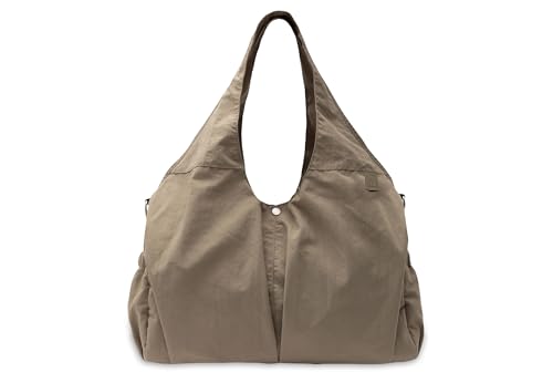 Jollein Changing Bag - Urban - Earthy - Modern Changing Bag in Natural Tone - Water Repellent & Easy to Clean - With Shoulder Strap & Changing Mat - 40x20x25cm