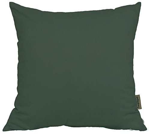 "TangDepot Durable Faux Silk Solid Pillow Shams, Rectangle pillow covers, Decorative Cushion Cover Pillowcase, Throw Pillow Covers - (12""x18"", Green Gray)"