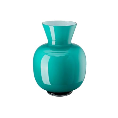 Anna Aqua Glass Vase 34 cm