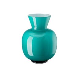 Anna Aqua Glass Vase 34 cm