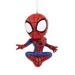 Hallmark Spiderman Hanging Ornament, MARVEL, Red & Blue