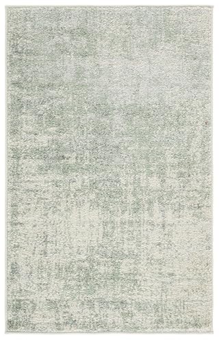 SAFAVIEH Contemporary Rug for Living Room, Dining Room, Bedroom - Adirondack Collection, Short Pile, in Beige and Sage, 76 X 122 cm