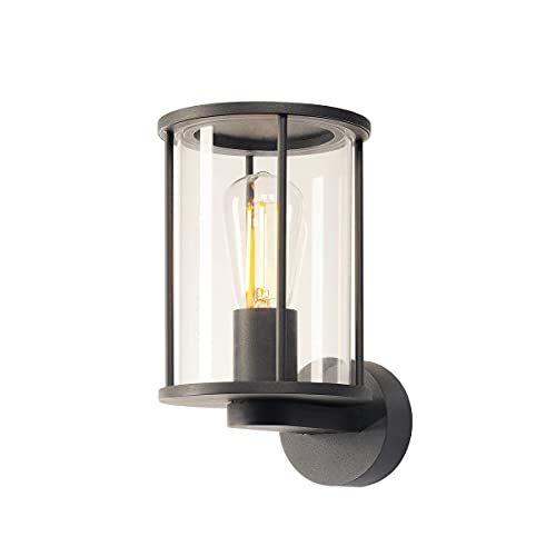 SLV Surface-Mounted Wall Light PHOTONIA/Illumination for Walls, Paths, entrances, LED Outdoor spot, Surface-Mounted Outdoor Light, Garden lamp / E27 IP55 60W Anthracite