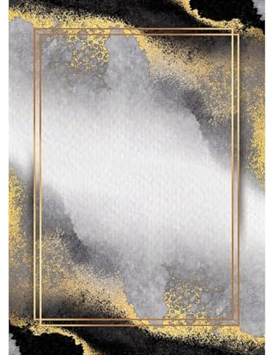 MANI TEXTILE TPS_GOLD_WHITE_160 Rug Polyester 160 x 230 cm Black