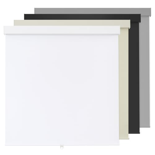 "100% Blackout Roller Shades Cordless Blinds for Indoor Windows,Free-Stop Window Shades Pull Down,Thermal Insulated Fabric UV Protection,Blackout Window Guard Blinds for Home,Office,White,23"" W x 72"" H"