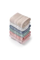 Foutastic 6 Piece Wash Towel Set 100% Cotton 450gsm Hand Towels 30x50cm - Soft, Absorbent, Machine Washable, Ideal for Home and Spa