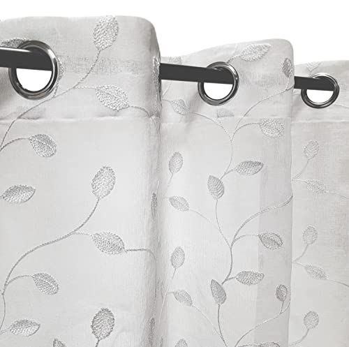 Atout Ciel Ready-to-Hang Net Curtain with Eyelets 140 x 240 cm White