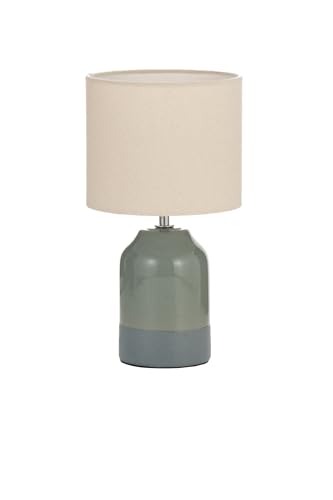 Paulmann Pauleen 48325 Sandy Table Light Glow E14 max. 20W Cream, Green Fabric, Ceramic