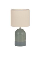 Paulmann Pauleen 48325 Sandy Table Light Glow E14 max. 20W Cream, Green Fabric, Ceramic