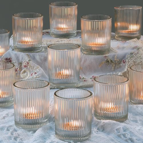 Ribbed Votive Candle Holders