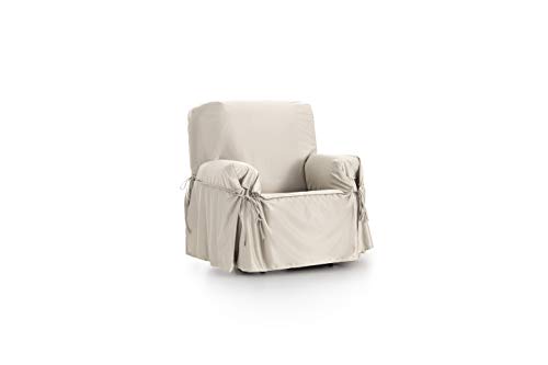 Eysa Waterproof and breathable sofa cover with ties Somme Protect 1 seater colour 01/ecru