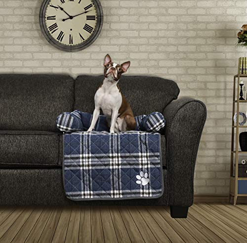 Wags N' Whiskers Hadley Reversible Pet Chair Cover in Denim