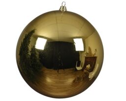 Decorist XXL Gold Shatterproof Christmas Bauble XXL 140 mm