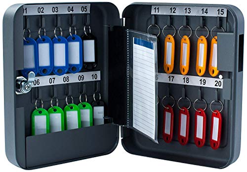 Pavo - Key Cabinet for 20 Keys , Dark Grey