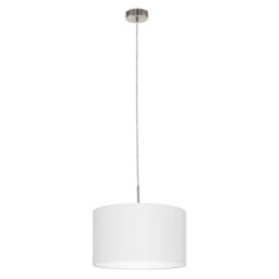 Eglo Pendant Lamp Pasteri, 1 Bulb Fabric Pendant Light