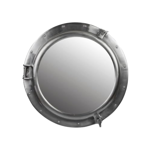 Nauticalia Aluminium Porthole Mirror, Dark Pewter, 38cm, Nicht Zutreffend