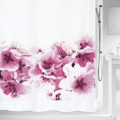 Spirella Polyester Amanda Shower Curtain, Pink