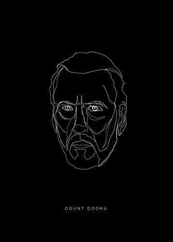 Komar Wall Picture Star Wars Lines Dark Side Dooku Children's Room Decoration Art Print Without Frame WB097-50 x 70 cm Size 50 x 70 cm (Width x Height)