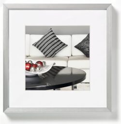 walther design Picture Frame Silver 20 x 20 cm Aluminium with PassepArtout, Chair Aluminium Frame AJ220S