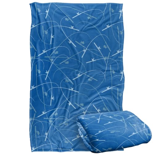 Jq Licensing Bent Fishing Rods Pattern Silky Touch Super Soft Throw Blanket 91 x 147 Cm