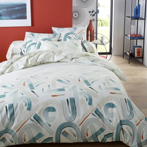 Printed Cotton Duvet Cover, Made in France, Gabin, 140 x 200 cm, Origin