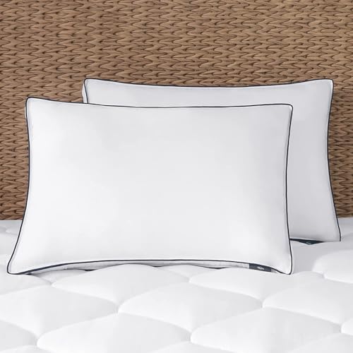 Serta Ocean Breeze Breathable Hotel Quality Medium Firm Adjustable Support Bed Pillow for Side, Back, Stomach Sleepers, Queen (Pack of 1), White