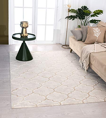 Mia's Teppiche Anna Living Room Rug, Short Pile, 120x170 cm, Beige