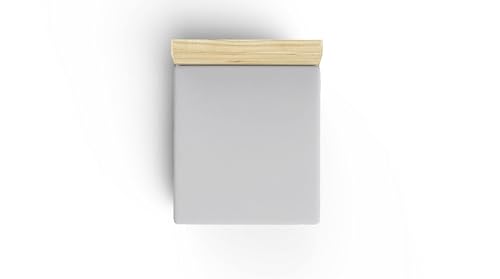 Premium Ranforce King Fitted Sheet (160 x 200 + 30 cm), 100% Cotton, 155 Thread Count, Grey, Soft, Durable, Machine Washable at 30°C, Ideal for Cosy Bedrooms