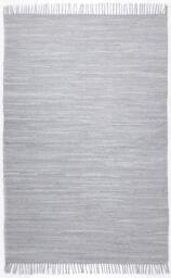 Theko Dhurry Rug 100% Cotton Flat Weave Rug Happy Cotton Handwoven Colour: Grey 120 x 180 cm