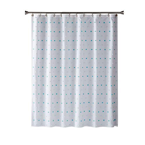 "SKL Home by Saturday Knight Ltd. Fabric Shower Curtain, Polyester, Aqua, 72""X72"""