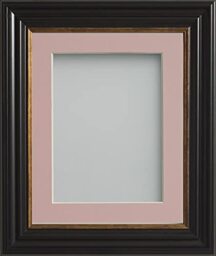 Frame Company Emson Black Picture Photo Frame with Pink Mount - A3 for pic size A4 *Choice of Sizes* Fitted with Real Glass