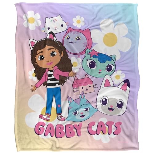 Gabby'S Dollhouse Gabby Cats Rainbow Silky Touch Super Soft Throw Blanket 152 X 127 Cm