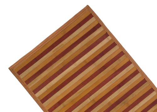BIANCHERIAWEB Degradè Bamboo Rug Runner for Kitchen, Stain-Resistant, Non-Slip Bamboo, Runner, Durable