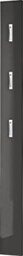 Germania wardrobe panel 3255-547, with THREE fold-out metal clothes hooks, in high-gloss anthracite, 15 x 170 x 3 cm (WxHxD)
