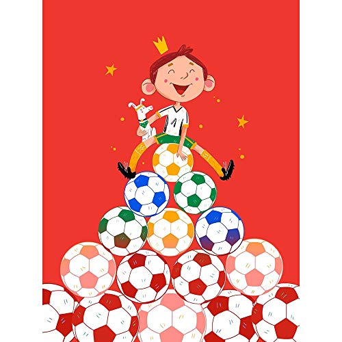 Wee Blue Coo Football Soccer Dog Unframed Wall Art Print Poster Home Decor Premium