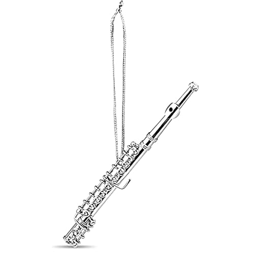 Musical Instrument Christmas Ornament (4.5Silver Flute) by Broadway Gifts