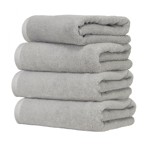 Ruggeri 4 Piece Guest Towel Set, 40x50 cm, Soft Cotton, Grey