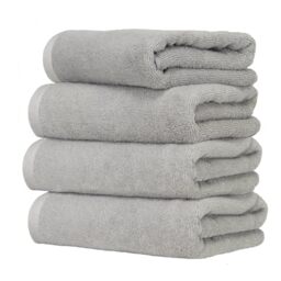 Ruggeri 4 Piece Guest Towel Set, 40x50 cm, Soft Cotton, Grey
