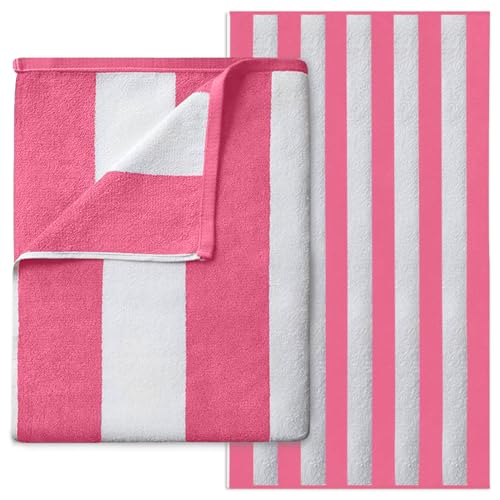 GC GAVENO CAVAILIA Microfiber Beach Towel Large - Super Absorbent Sand Free Beach Towels - Extra Large Beach Towel for Adults (100x200 cm) - Soft, Compact, Lightweight (1 Piece) - Pink