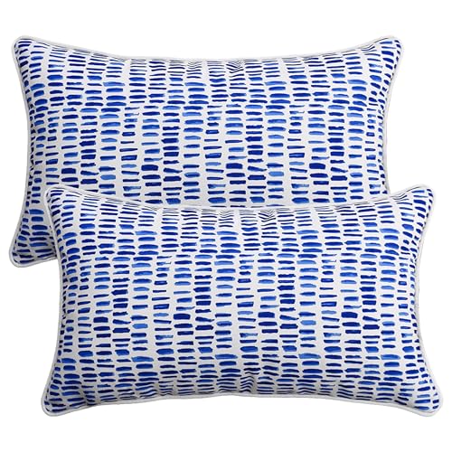 JMGBird 18x9 Lumbar Throw Pillow Covers Set of 2 Decorative Indoor Outdoor Rectangle Pillowcase Soft Cushion Case, Home Decor for Furniture, Patio, Couch, Bed, Sofa, Bedroom, Car