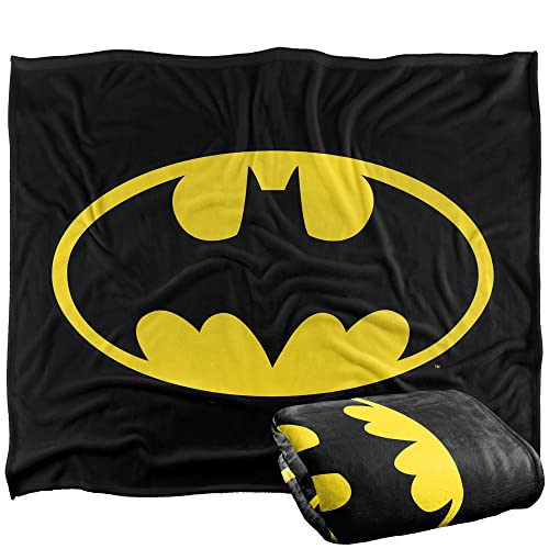 BATMAN Classic Logo Officially Licensed Silky Touch Super Soft Throw Blanket 152 x 127 cm