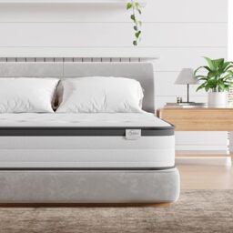 TeQsli Small Double Mattress 4FT Memory Foam Spring Hybrid Mattress 18CM