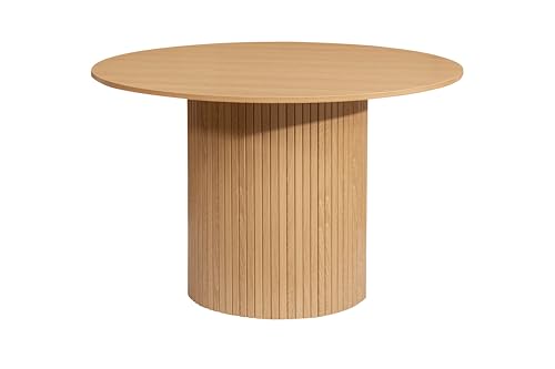 Birlea Axel Round Fluted Dining Table Oak