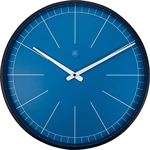 nXt - Wall clock - Ø 40 cm - Plastic - Blue - 'Ethan'