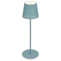 BRILONER - LED Battery Table Lamp 2 in 1 Assembly, Stepless Dimmable, Touch, Mobile Light, LED Table Lamp Outdoor, LED Table Lamp Cordless, Dove Blue