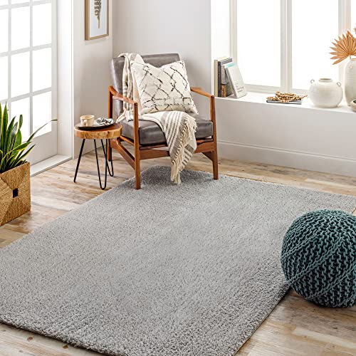 Livabliss Claire Shaggy Carpet 200x275 cm – Modern Berber Style for Living Room & Bedroom, Soft Plush Thick Pile, Neutral Boho Design, Easy Care, Light Grey